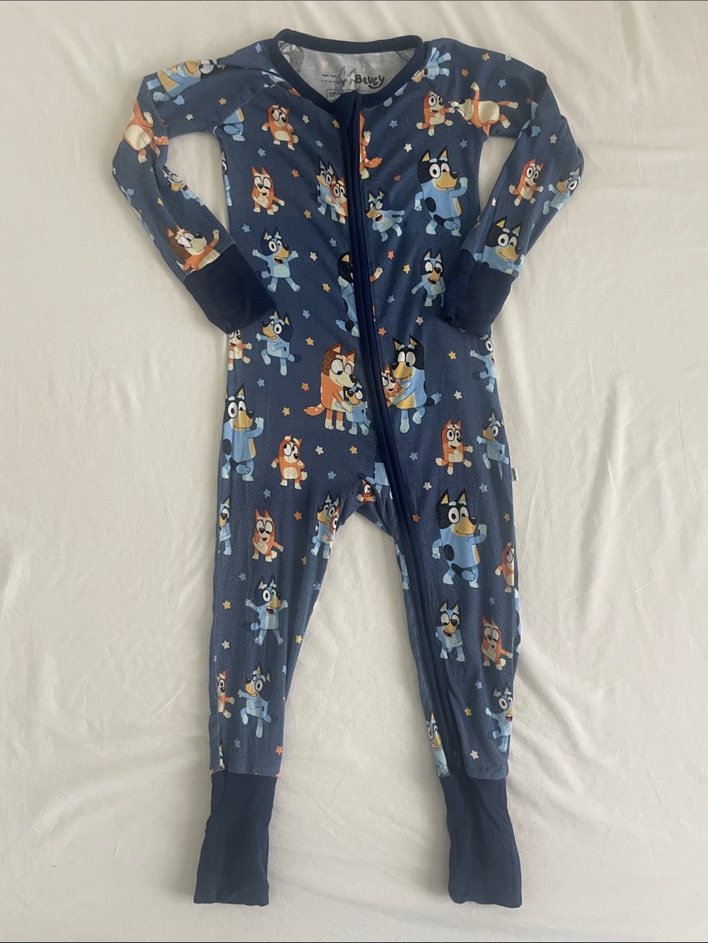 Little Sleepies Bluey Dance Mode Print Footed One-Piece